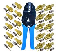 10 conectores SMA macho a hembra y herramienta de crimpado coaxial para cable de extensión de antena wifi SMA BNC RG58