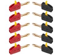 10 Conectores Tipo Banana Dorados De 4 Mm Enchufes Eléctricos Aislados De Seguridad Conector Fuerte Para Configuraciones De Equipos De Escenario Conector De Conductividad