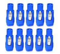 10 conectores XLR Powercon de 3 pines, 20 A, toma de corriente, NAC3FCA, NAC3MPA, NAC3FCB, adaptador de enchufe macho for luz de escenario, pantalla LED.(10pcs Blue)