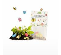 10 confeti de semillas florecientes, semillas de flores silvestres y papel de semillas, obsequios y regalos para cumpleaños infantiles, bodas, despedidas, bolsas de regalo sostenibles