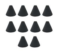 10 conos electrónicos de espuma para disparador de tambor, espaciadores de absorción de golpes para pastilla piezoeléctrica de tambor electrónico, 35 mm x 37 mm, color negro