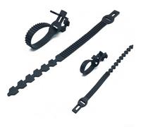 10 correas de sujeción para árboles, lazos ajustables de goma resistentes para plantas con correa de bloqueo para soporte de plantas de arbustos y rosas (400 mm)