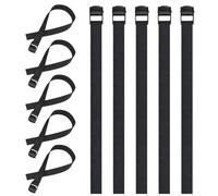 10 correas tensoras cortas, 40 cm, ajustables, 250 kg, pequeñas correas de fijación con hebilla de acero inoxidable, correa de fijación para coche, portabicicletas y camping (40 cm, 10 unidades)