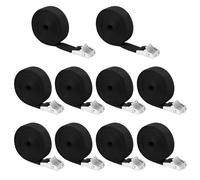 10 correas tensoras de 25 mm x 4 m, correa de amarre con cierre de pinza, correa de amarre negra, correas de amarre para bicicleta, correas de sujeción, correas de sujeción para equipaje, carros,