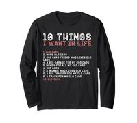 10 Cosas Que Quiero en mi Vida Camisas Viejos Cars Amantes Hombres Manga Larga