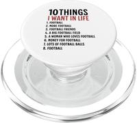 10 cosas que quiero en mi vida Fútbol Más fútbol PopSockets PopGrip para MagSafe