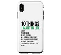 10 Cosas que quiero en mi vida Gatos Más Gatos Hombre Carcasa para iPhone XS Max