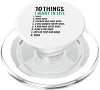 10 Cosas que quiero en mi vida Perros Más Perros Mujer PopSockets PopGrip para MagSafe