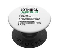 10 cosas que quiero en mi vida planta más plantas PopSockets PopGrip Adhesivo