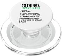 10 cosas que quiero en mi vida Plantas más plantas Mujer PopSockets PopGrip para MagSafe