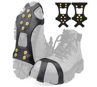 10 Crampones Antideslizante, Garras de Zapatos para Hielo y Nieve, Caminar sobre Nieve o Hielo y Otros Deportes al Aire Libre, Clavos Antideslizantes Zapatos para Senderismo(L)