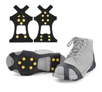 10 Crampones Antideslizante, Garras de Zapatos para Hielo y Nieve, Clavos Antideslizantes Zapatos para Senderismo, Caminar sobre Nieve o Hielo y Otros Deportes al Aire Libre(M)