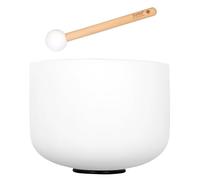 10" Crystal Singing Bowl Frosted 432 Hz E incl. 1 mazo de madera