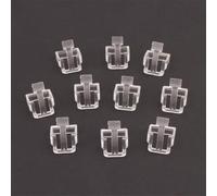 10 cubiertas protectoras de cierre de conector RJ45, hebillas de plástico a presión para reparación de cables de red Crystal Head, arranque resistente a los golpes para Ethernet, negro (transparente)