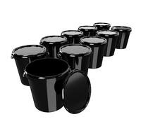 10 cubos con tapa, 30 litros, fabricados en Alemania, aptos para alimentos, resistentes, herméticos, cubo de almacenamiento para guardar alimentos, material de oficina, habitación infantil, hogar