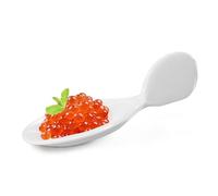 10 cucharas de degustación de porcelana, cucharas de muestra de caviar con forma de pescado para degustar platos de aperitivos en forma de pescado de 3.9 x 1.6 x 1.2 pulgadas, aptos para lavavajillas