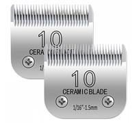 10 cuchillas de repuesto para el aseo de mascotas, cuchilla desmontable compatible con cortadoras de perros Andis/Wahl/Oster, 10 cuchillas de 1,5 mm, hechas de cerámica y hoja de acero inoxidable,