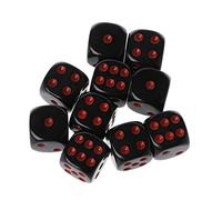 10 cuentas acrílicas multicolor de 15 mm de seis lados portátiles para juegos de mesa