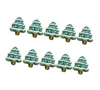 10 cuentas artísticas con forma de árbol para festivales, cuentas de vidrio pintadas a mano, suministros de manualidades para niños y adultos, suministros de manualidades de vidrio transparente hechos