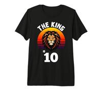10 cumpleaños Animal León El Rey Tiene 10 años Divertido Camiseta Premium