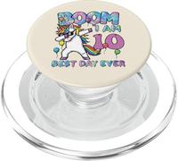 10 cumpleaños Dabbing Unicorn Boom Im 10 Bday Girls Kids PopSockets PopGrip para MagSafe