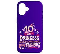 10 cumpleaños Princesa de Doble dígitos cumpleaños Diez años Divertido Carcasa para iPhone 16