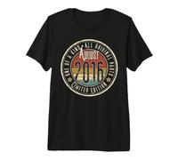 10º Cumpleaños Vintage Agosto 2016 Retro Edición Limitada Camiseta Premium