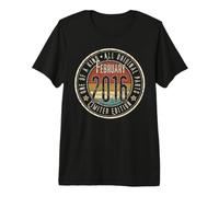 10º Cumpleaños Vintage Febrero 2016 Retro Edición Limitada Camiseta Premium
