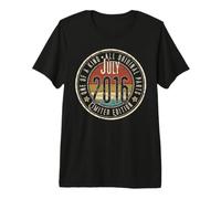 10º Cumpleaños Vintage Julio 2016 Retro Edición Limitada Camiseta Premium