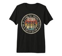 10º Cumpleaños Vintage Octubre 2016 Retro Edición Limitada Camiseta Premium