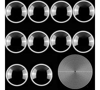 10 cúpulas tridimensionales de coctelera con 17 unids/set círculos de metal para hacer tarjetas, círculo adhesivo despegable, cúpulas dimensionales tarjetas de coctelera, manualidades hechas a mano