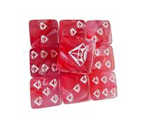 10 dados acrílicos con patrón de joyas para juegos de rol, dados de juego de mesa de seis lados, accesorios de Mahjong, patrón de joya, accesorios de juego de mesa para juegos de rol