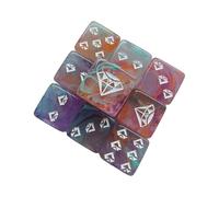 10 dados acrílicos con patrón de joyas para juegos de rol, dados de juego de mesa de seis lados, accesorios de Mahjong, patrón de joya, accesorios de juego de mesa para juegos de rol