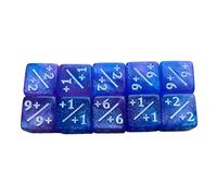 10 dados con símbolos de colores dobles para matemáticas, para contar, enseñar a sumar y restar (C)