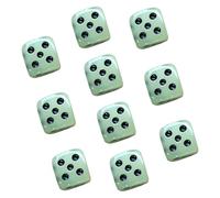 10 dados de seis caras que brillan en la oscuridad, accesorios de juego de mesa de acrílico para mesa, matemáticas, tablero de seis caras que brillan en la oscuridad para club
