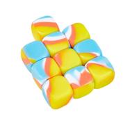 ＡＷＨＡＯ 10 Dados en de 16 Mm, Dados Redondos de Seis Caras en para Juegos de Mesa, Fabricación Personalizada Y Enseñanza de Matemáticas Y, Amarillo Azul