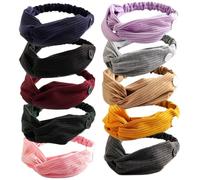 10 diademas con botones para mascarilla facial, diadema de maquillaje multicolor anudada, protección para los oídos antideslizante, diademas elásticas para enfermeras para mujeres, hombres y amigo.