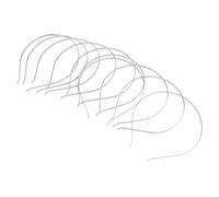10 diademas de metal liso para el pelo, armazón, accesorios para manualidades, color blanco