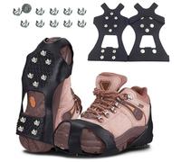 10 Dientes Crampones, Crampones de Tracción Antideslizantes, Crampones de Acero Inoxidable para Excursiones Pesca Escalada Trotar Montañismo Caminata sobre Nieve y Hielo, Size: M
