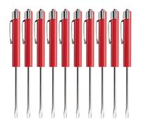 (10) Diez destornilladores de bolsillo, punta plana, color rojo ~ magnético. R86855