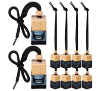 10 difusores aire coche, botellas vidrio vacías, colgantes espejo