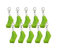 10 dijes de pepino para bolsas y mochilas, divertidos colgantes decorativos, 1.3*4cm, plástico/resina
