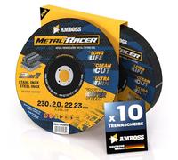 10 discos de corte de metal de 230 x 2 x 22,23 mm - El disco de corte Metal Racer by AMBOSS WERKZEUGE es adecuado para acero y acero inoxidable