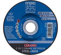 10 discos de desbaste de Pferd E 125-7 Ceramic SGP Steelox.
