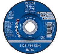10 discos de desbaste PFERD E 125-7 SG INOX Art. 62212623