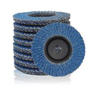 10 discos de láminas de 76 mm de diámetro, 40 discos de láminas de grano 76 mm, discos abrasivos para amoladora angular, discos de abanico para metal, madera y acero