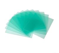 10 discos protectores de PC para cascos de soldadura, 110 x 90 mm, color verde
