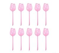 10 dispositivos de riego automático de tulipán, globos de riego automático en forma de tulipán para plantas en macetas de interior y exterior, evita el riego excesivo y subriego, fácil de usar, PVC