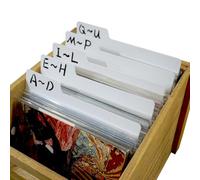 10 divisores de discos de vinilo de 7 pulgadas con pestaña blanca, separadores de plástico doble cara, guías para EP