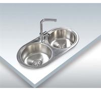 10% Dto. Cata 02604209 - Fregadero R 2 AG Mueble de 90 Cm Sobre Encimera Inox